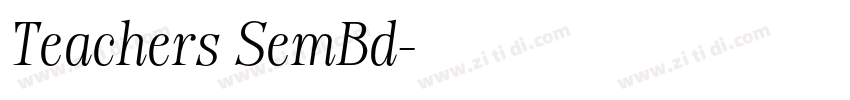 Teachers SemBd字体转换